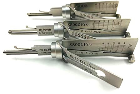 TPM GO SS001 SS002 SS003 2 in 1 Decoder e Pick Tools per serratura S-Groove, lucchetto per porta per famiglia