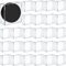 Marsui Hockey-Puck-Vitrinen, quadratisch, Acryl, Schnapp-Design, Kunststoffhalter zum Ausstellen, transparent, 8,9 x 8,9 x 3,3 cm, 30 Stück