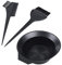 Kit de Teinture pour Cheveux SouiWuzi, Dyeing Kit avec Brosse, Bol et Accessoires, Noir, 3 Pièces, Salon et Spa