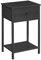 VASAGLE Nachttisch, Beistelltisch mit Stoff-Schublade, 61 cm hoher Nachtschrank, mit Ablage, für Wohnzimmer, Schlafzimmer, schwarz LGS021B21