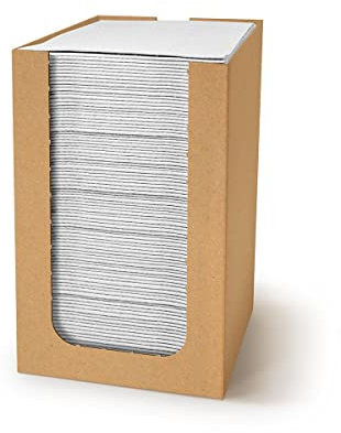 PAW - Airlaid Cocktail Servietten (20 x 20 cm) I 100 Stück I Einfarbig I Stoffähnlich I Elegante Tischdekoration I HoReCa I Zu Anlässen wie Hochzeiten, Feiern, Weihnachten I Unicolor: Weiß
