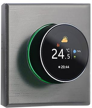 KKnoon WiFi Smart Thermostat Color Screen Rotary Heating Thermostat with Backlight/Temperature/Sensor/Time Temperature Calibration Adjustment