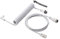GUNMJO Pro Custom Coiled USB C Cable for Gaming Keyboard, Metal Aviator Mechanical Keyboard Cable with Type C Angled, 1.5M USB-C to USB-A, White Color