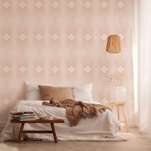 Retro Tapete 70er -Tapete Vintage Grafik Beige Creme - A.S. Création Vliestapete Retro Chic 395325-8,50m x 0,53m - Made in Germany