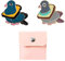 2 Stück Tauben-Broschen mit 1 rosa Aufbewahrungstasche, niedliche Emaille-Anstecknadel, Metall-Tier-Anstecknadel, Party-Abzeichen-Anstecknadel, Cartoon-Tier-Anstecknadel-Zubehör, Glückstaube