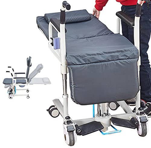 Patientenlift, hydraulischer Lift für vollständig gelähmte Patienten, Belastung 150 kg, Stuhllifte für ältere Menschen, Transferrollstuhl, behindertengerechter Duschstuhl, höhenverstellbar,