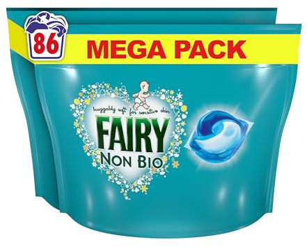 Fairy Non Bio PODS® Washing Liquid Capsules, For Sensitive Skin, 86 Washes (43x2)