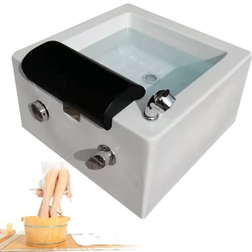 Tragbare Fußbadewanne,Fuß Spa Wanne,Pediküre Spa Badewanne, Acryl Pediküre Stuhl Shampoo Waschbecken, Waschbecken Spa Fuß Dusche Wash Salon, Massage Fuß
