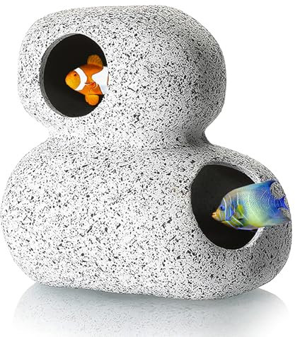 DXQCHDUO Aquarium-Versteck, Felsenhöhle, Dekoration, Kampffischhaus, Reptilien-Versteckhöhle, Zubehör für Fische, Garnelen zum Züchten, Verstecken, Spielen