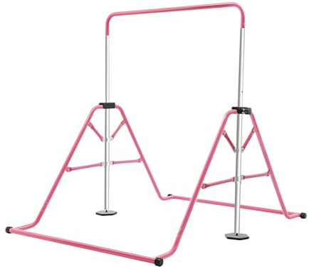 TESUGN Gymnastik Turnreck, 100KG Turnstange Garten Kinder Turnreck Gymnastik Kinder Höhenverstellbar Garten Reck Reckanlage, Outdoor Reck Horizontale Training Bar Schwebebalken