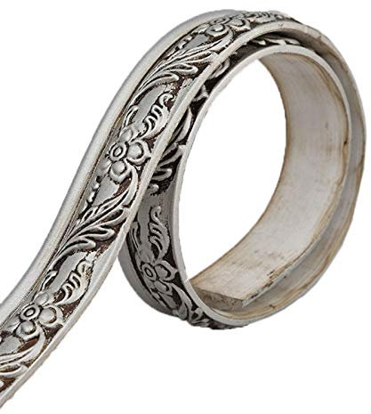 SFQEVHRZ Wallpaper Borders， 16.4 ft Self Adhesive 3D Border Wall Decor, Wallpaper Wall Panels Peel and Stick Ceiling Border Door Frame Waist Line Interior Decoration(Vintage Silver)