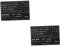 PHENOFICE 2 Sheets Cute Keyboard Letter Stickers Laptop Stickers English Keyboard Replacement Scratch Resistant Home Office School