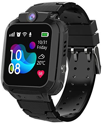 PTHTECHUS Smartwatch per Bambini GPS Telefono,Smartwatch Bambini Intelligente per Ragazza e Ragazzo con Chiamata, Fotocamera, SOS, Smart Watch Bambini 5-12 Anni Regalo
