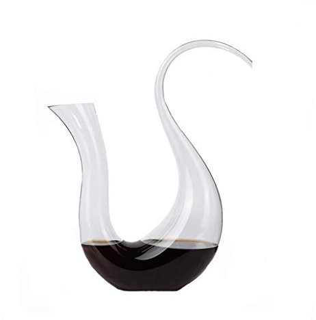 BWCKMTSC Carafe à vin, carafe rapide en verre cristallin soufflé à la main sans plomb, améliorant la saveur et l'arôme du vin, accessoires pour le vin