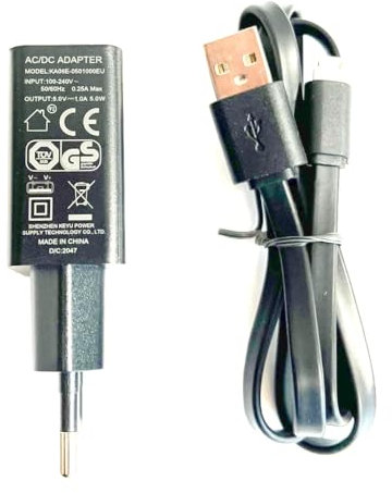 Enerpower 5 V 1 A Micro Caricabatterie per cuffie Bose AE2w / Bose on-Ear/QuietComfort 20 / QuietComfort 35 / QuietControl 30 / SoundLink Around-Ear (GS)