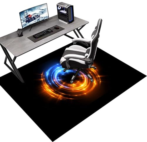Schutzmatte für Laminat Bodenschutzmatte für Hartböden Schreibtischstuhl Unterlage Gaming Bürostuhl Stuhlmatten Stuhlmatte für Home Office 90 x 140 cm schützt Hartholzbö,Schreibtischunterlage