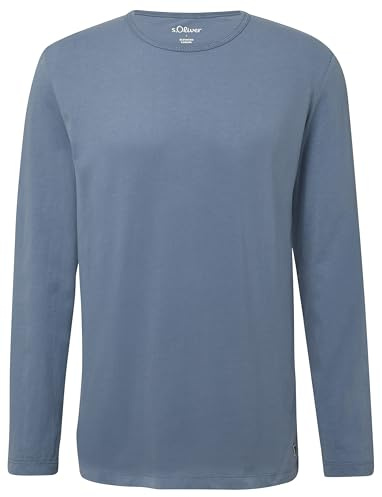 s.Oliver Herren T-Shirt – Langarm, Regular Fit, Crew Neck, Jersey