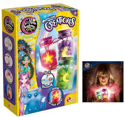 Lisciani - Moon Academy - Moonlight Creations - DIY Set Lichtertöpfe für Kinder ab 8 Jahren - Kreativset - Handarbeit - Kreatives Gestalten - Geschenkidee Geburtstag