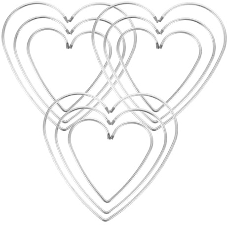 STOBAZA Herzförmiger Metall Dreamcatcher Ring 4.72 Zoll 9Er Set - Robustes DIY Zubehör Für Traumfänger Basteln Makramee Und Kreative Wohnaccessoires