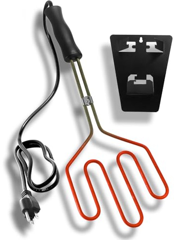 Electric Charcoal Starter 800W - Superior Fire Lighter for BBQ Grill Fireplace Smoker Campfires Coal Easy & Quick Ignite Briquettes, SUS304 Heat Element Coils with 3.8ft Power Cord with Wall Mount