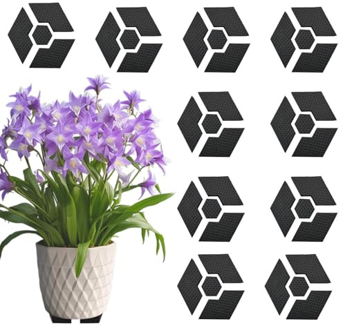 Topffüße | Füße für Blumentöpfe | rutschfeste Pads für Gartenarbeit Hexagon Erhöhung für Haus Balkon Wohnzimmer Schlafzimmer Fenster Veranda Innen Patio Terrasse