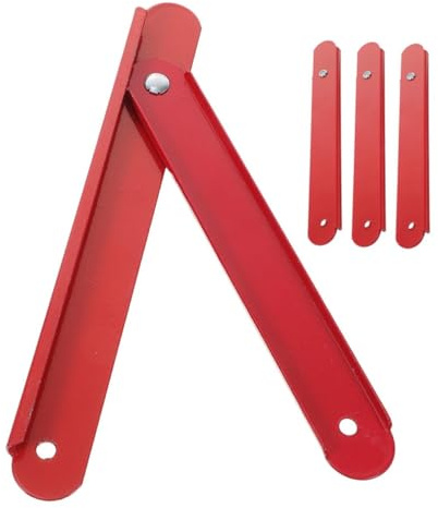 BUGUUYO 4pcs Metal Ladder Hinges Folding Step Ladder Support Brackets Red Painted Tie Rod Replacement Parts for Loft Repair and Stability Maintenance