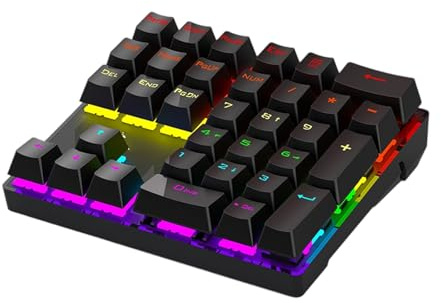 Hot Swap Fähiger Mechanischer Nummernblock Mit 33 Tasten Und RGB Beleuchtungsmodus. USB Kabelanschlüsse. Ergonomisch Für Eine Effiziente Dateneingabe. Ergonomische Zifferntastaturen Mit Niedrigem