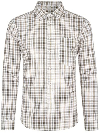 Dybycit Men's Shirts Checked Long Sleeve Casual Shirt Regular Fit Oktoberfest Plaid Shirts