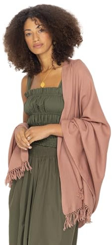 likemary Damen Schal Schultertuch – Leichter XXL Schal – Große Tücher für Damen – Fairtrade Geschenk Altrosa