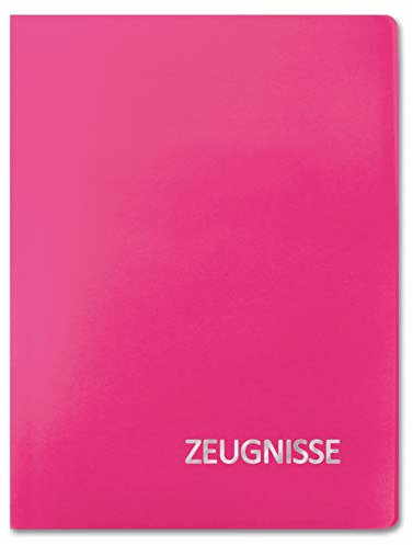 ROTH Zeugnismappe Basic - 20 Einlagen für bis zu 40 Zeugnisse - dokumentenecht - Dokumentenmappe (magenta)