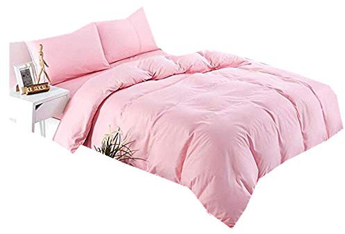 Stillshine Housse de Couette et Taie d'oreiller Bleu Cyan Gris Vert Violet Rose Microfibre Douce Parure de Lit 220x240cm