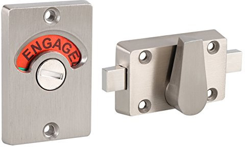 Indicatore di privacy bullone, acciaio inox Bullone serratura indicatore di chiusura bullone vacante/Engaged bagno WC pubblico toilette privacy partizione serratura porta di bloccaggio