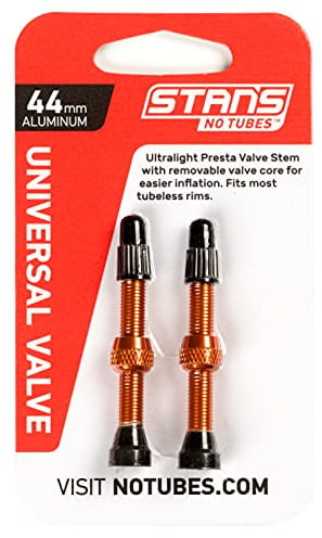 Stan's NoTubes Universal Presta Valve Stems - Aluminium - Orange - 44mm - Pair