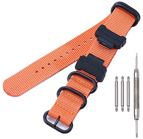 MCXGL Heavy Duty Nylon Uhrenarmband mit Adapter 16mm kompatibel mit GShock Dw5600 GW6900 GA110 GA120 GA100 Herren Watch band