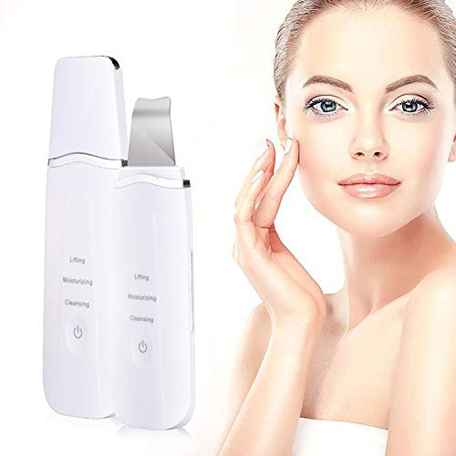 Raschietto per la pelle del viso, elettrico a ultrasuoni EMS, spatola per la rimozione dei punti neri, rimozione delle rughe, strumento di bellezza ricaricabile tramite USB