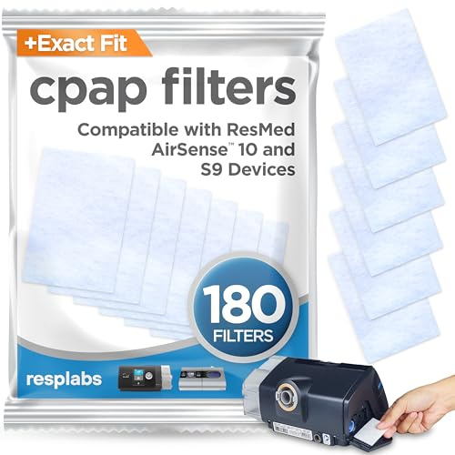 resplabs CPAP Filter kompatibel mit AirSense 10 und AirCurve 10-180 Stuck Einweg-Ersatzfilter - Auch passend fur S9 Serie