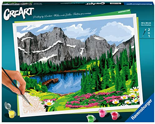 Ravensburger CreArt Mountain View Kit de peinture par numéros pour adultes et enfants à partir de 12 ans