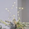 Ginger Ray Weihnachtsbaumspitze mit Lichtern, Stern, 25 cm, silberfarben