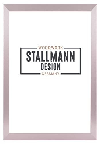 Stallmann Design SD Bilderrahmen mit Acrylglas-Antireflex, Rahmen new modern in 40x50 cm rosa pastell, zum vertikalen oder horizontalen Aufhängen