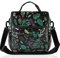 HOMESPON Kühltasche Klein Faltbar Isolierte Lunchtasche Picknicktasche Thermotasche für Frauen Erwachsene Lunchbox Behälter mit Schultergurt Fronttasche für Arbeit Picknick (Regenwald)