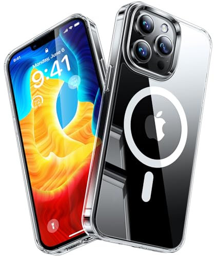 TORRAS für iPhone 13 Pro Max Hülle für MagSafe [TOP Magnetische Adsorption & Militärschutz] Schutzhülle iPhone 13 Pro Max Hülle [Nie Vergilbung] Handyhülle iPhone 13 Pro Max Case Transparent