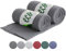 wometo 2er Set Eco Fleecedecken aus 100% recyceltem Material + OekoTex und GRS Zertifiziert 130x160 cm ca. 400 g - grau mit Anti-Pilling und Kettelrand