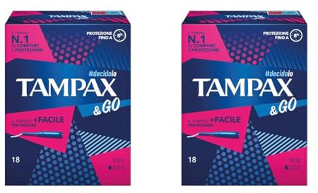 TAMPAX&GO MINI, Confezione da 36 Tamponi