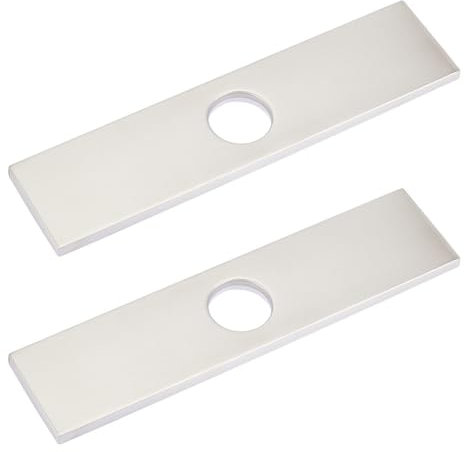UNICRAFTALE 2 Stück Edelstahl Spülbeckenlochabdeckungen 250x60mm Deckplatte Für Badezimmer Waschtisch 1 oder 3 Löch Küchenarmatur Rosettenplatte Rechteckige Abdeckung Deckplatte Wasserhahn