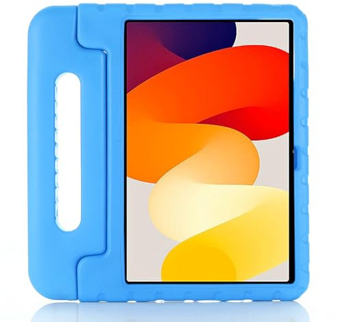 Funda Infantil para Xiaomi Redmi Pad SE 11.0 Pulgadas 2023, Soporte de Mango Convertible a Prueba de Golpes EVA, Cubierta Protectora para Tableta Ligera para Niños (Azul)