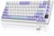 YINDIAO Ajazz AK820PRO Mechanical Keyboard with TFT Smart Display&Knob,2.4G Wireless/BT5.1/USB-C Wired,75% ANSI Layout,5 Sound Absorbing Foams,Hot-Swap Linear Switch,RGB Backlit,for PC,MAC (Purple)
