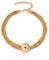 CYWQ Chunky Chain Necklace Multi Layered Necklace Ball Pendant Choker Necklace Punk Jewelry Hiphop Necklace for Women and Girls (Gold)