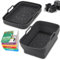 2PCS Air Fryer Liners Silicone for Ninja Dual AF400UK Airfryer Accessories, Reusable 7.6-9.5L Air Fryers Inserts Trays Liner, Double Stack Foldable Basket with Magnetic Cookbook Recipe Book