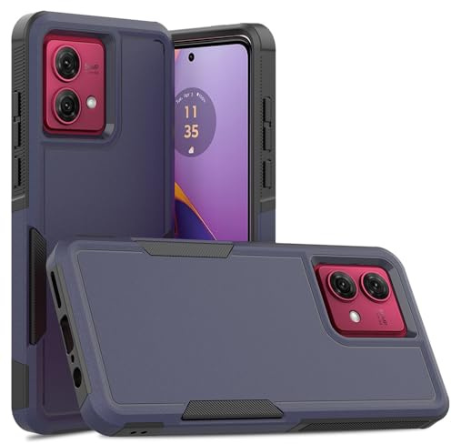 SDTEK Case for Motorola Moto G84 Heavy Duty Rugged Cover Dual Layer Cover (Blue)