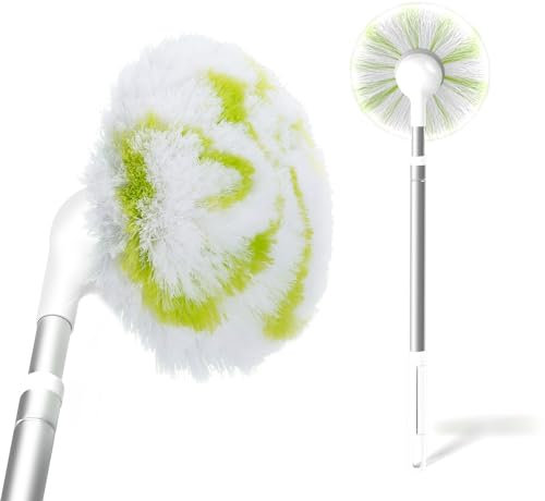 Fieploom Wannenfliesen-Schrubber mit 76,2 cm ausziehbarer Stange, kratzfester, weicher Wannenkopf, Badezimmer-Schrubber mit langem Griff für Badewanne, Dusche, Waschbecken, WC, Waschbecken,